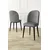 Hanah Home set trpezarijskih stolica Aste 8 kom, siva tkanina Babyface, crne metalne noge