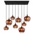 Globo 15548-8HG - Luster na sajli MAXY 8xE27/40W/230V u bakarnoj boji