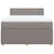 Vidaxl Box spring postelja z vzmetnico taupe 160x200 cm blago