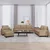 4-dijelni set sofa s jastucima boja cappuccina od umjetne kože
