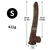 SuperLove Extra Long Realistic Silicone Dildo Brown Small