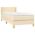 Vidaxl Box spring postelja z vzmetnico krem 90x190 cm blago