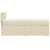 Vidaxl Box spring postelja z vzmetnico krem 100x200 cm blago