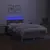 Krevet box spring s madracem LED svjetlosivi 120x200 cm tkanina