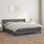 Vidaxl Box spring postelja z vzmetnico siva 160x200 cm umetno usnje