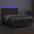 Vidaxl Box spring postelja z vzmetnico LED siva 140x190cm umetno usnje