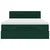 Ottoman krevet s madracem i LED diodama tamnozeleni 140x190 cm baršun