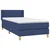 Vidaxl Box spring postelja z vzmetnico modra 90x200 cm blago