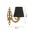 OPVIQ Zidna lampa Lily Black Gold