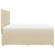 Vidaxl Box spring postelja z vzmetnico krem 200x200 cm blago