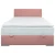 Carryhome POSTELJA Z VZMETNICO 90 cm  x 200 cm , tekstil roza