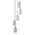 ITALUX PND-40668-5-HBR - Luster na sajli ALMA 5xE27/40W/230V zlatna