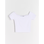 Sinsay - Crop top sa kratkim rukavima - belo