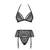 Sexy set 3-delni 838-SEG-1 crne boje - L/XL