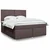 Vidaxl Box spring postelja z vzmetnico temno rjava 180x200 cm blago