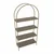 Hanah Home Linda polica za knjige 80 × 172 × 30 cm, zlatna / bronzano staklo