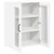 Vidaxl Stenski stekleni omarica LUCCA Bela 60 x 31 x 80 cm