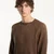 Pulover Dime Printed Rib Sweater Brown/Tan S
