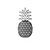 Wallity Zidna dekoracija Pineapple, Crna