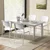 Costway Set 4 jedilnih stolov, beli