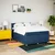 Vidaxl Box spring postelja z vzmetnico modra 140x200 cm blago