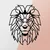 Wallity Zidna dekoracija Lion, 40x50 cm, 1.2mm, Crna