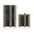 Livetastic Garderobna omara Scarpa, Sivozelena, 2 Kos