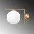 Opviq Zidna lampa Luminar-14156, 25x43x30cm, IP20, Zlatna boje