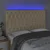 LED uzglavlje krem 160x7x118/128 cm od tkanine