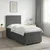 vidaXL Postelja boxspring z vzmetnico Temno siva 90 x 200 cm Blago