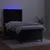 vidaXL Box spring postelja z vzmetnico LED črna 90x200 cm žamet