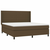vidaXL Box spring postelja z vzmetnico LED temno rjava 180x200cm blago
