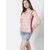 KOROSHI Top temno roza/bela