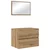 Set namještaja za kupaonicu 3 kom. Crni hrast 61 x 39 x 45 cm