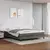 VIDAXL Box spring postelja z vzmetnico siv 160x200 cm umetno usnje