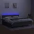 Vidaxl Box spring postelja z vzmetnico LED temno siva 180x200 cm blago