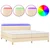Vidaxl Box spring postelja z vzmetnico LED temno siva 80x200 cm blago