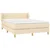 Vidaxl Box spring postelja z vzmetnico krem 140x190 cm blago