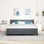 vidaXL Box Spring Postelja z Blazino Temno Siva Super King Žamet