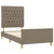 Vidaxl Posteljni okvir brez vzmetnice taupe 100x200 cm blago