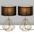 Opviq Set Stonih lampi Diamond-S-710, 25x25x43 cm, IP20, 2 komada, Zlatno-crne boje