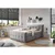 MID.YOU POSTELJA BOXSPRING 180 cm  x 200 cm , tekstil, leseni material temno siva