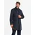 Ombre Mens unbuttoned coat with wool - navy blue