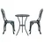 Vidaxl Vrtnik Bistro Set 3 szt. Zelena Aluminij