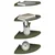Lebdeća polica s policom 4 pcs Maslinasto zelena 24 x 24 x 2 cm