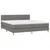 Vidaxl Box spring postelja z vzmetnico temno siva 160x200 cm blago