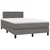 Vidaxl Box spring postelja z vzmetnico LED siva 120x190 cm um. usnje