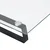 Stalak za monitor crni 40x20x8 cm kaljeno staklo i metal