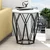 Hanah home Klub sto Sofya 46x57x46cm Belo-Crni