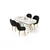 Hanah Home Trpezarijski set, 5 komada, Crni